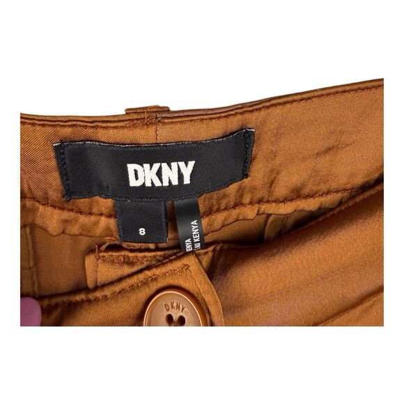 DKNY Women’s Cargo Pants Size 8 Pockets Brown - Picture 3 of 10